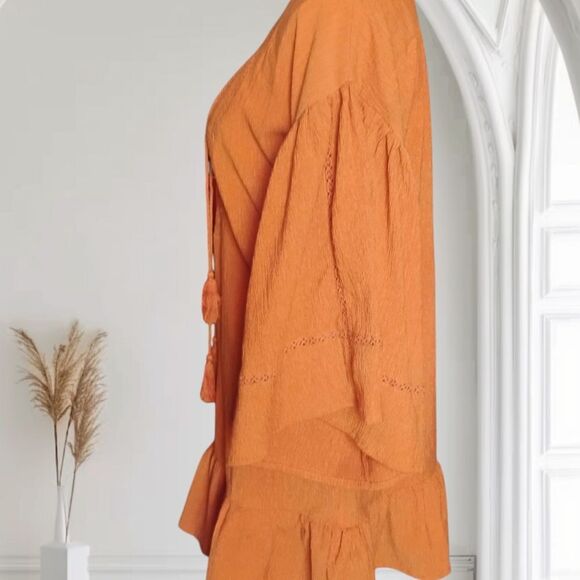 Storia Oversized Bohemian Tunic Mini Dress Size Small - Picture 13 of 15